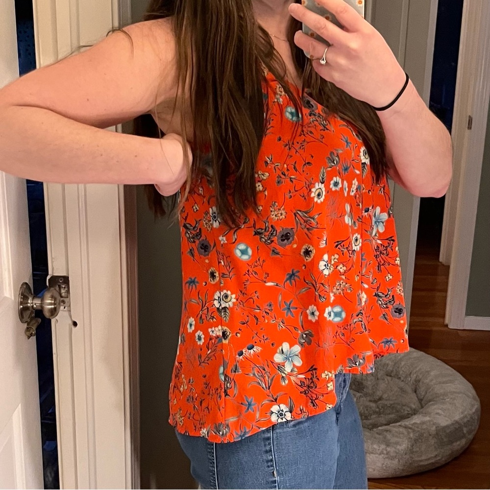 Orange Cut Out 🌼 Camisole Relaxed Top - Picture 6 of 6